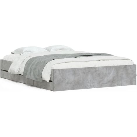Maison Exclusive - Giroletto Cassetti Grigio Cemento 140x190 cm Legno Multistrato