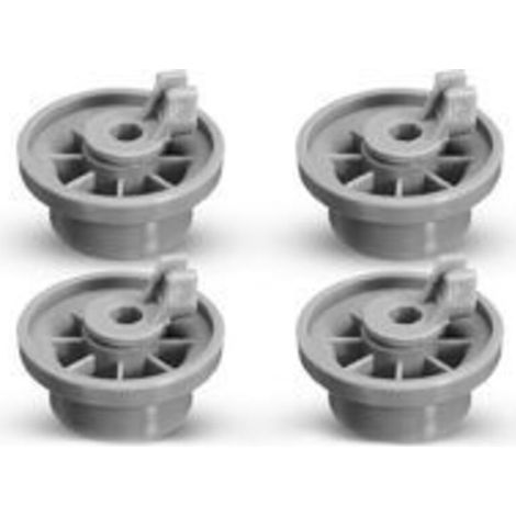 Lot de 4 roulettes de lave-vaisselle pour panier inférieur – Compatible Siemens et Bosch – Installation rapide – Matériau plastique résistant (1/4)