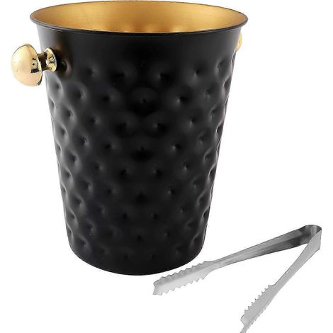 Seau à glace en acier inoxydable martelé, refroidisseur à vin, refroidisseur à champagne, accessoires pour la maison et l'hôtel, accessoires pour glaçons, accessoires pour karaoké-AquaForge (1/5)