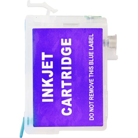 Cartouche d'encre unique compatible EPSON XP-200, XP-300, XP-400, WF-2520, WF-2530, WF-2540, lot de 4 couleurs, bleu (T2002), pour zone Amériques. (1/5)