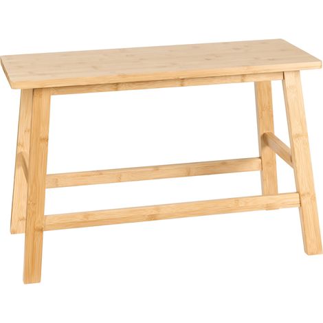 Banco de baño de bambú taburete consola minimalista madera clara Iguazu