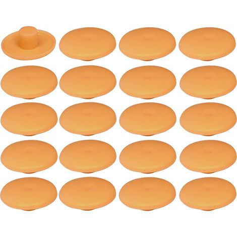 20x Cache vis en plastique 4 x 2,7 x 11,8mm Confirmat Meuble Capuchon Bouchon Trou Protection Universel, marron hêtre