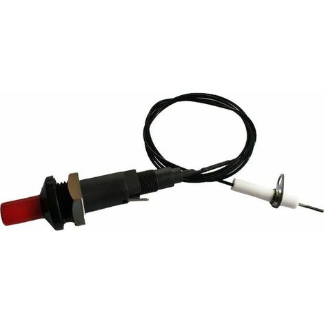 Kit d’allumage Piézo-électrique, Allumeur Piézo à Bouton-Poussoir pour Gril, Barbecue, Cuisinière à gaz, avec Cable de 100cm