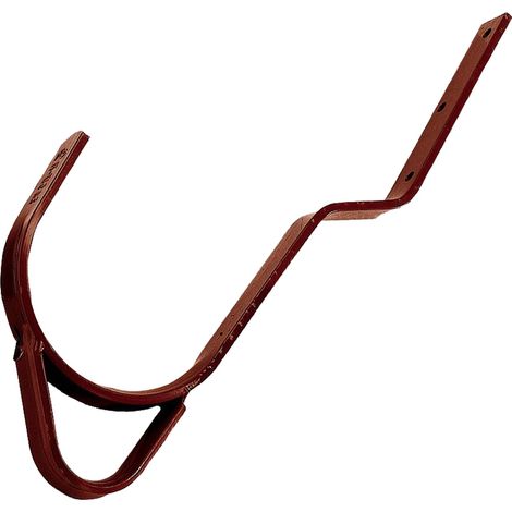 Günzburger Steigtechnik Crochet de toit pour tuiles flamandes et tuiles à emboîtement rouge-brun revêtu par poudre - 011208
