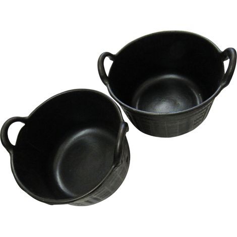 Heavy Duty Rubber Flexi Tub 30L X2 (Builders Mixing Bucket With Handles) (1/5)