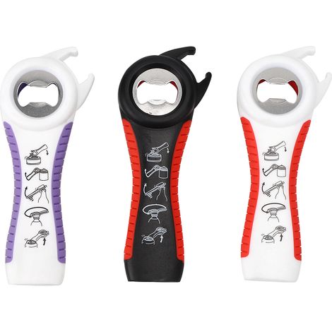 Household 5In1 NonSlip Bottle Lids Jar Can Opener Manual Opener Tools Kitchen Utensils (1/5)