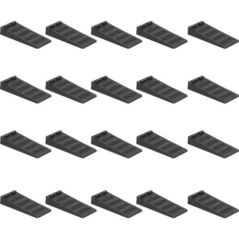 Lot de 20 butées de porte noires, sans perçage, anti-collision, pour une stabilité optimale sur les sols durs. Convient aux maisons, bureaux et hôpitaux.