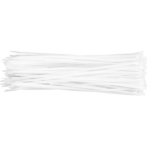 Bridas para cables de 4,8 x 370 mm, 75 unidades, blancas (1/5)