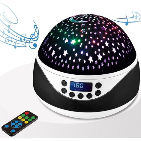 Veilleuse avec projecteur de ciel étoilé, couleurs réglables, minuterie, luminosité réglable, pour la chambre, cadeau, fêtes. (1/5)