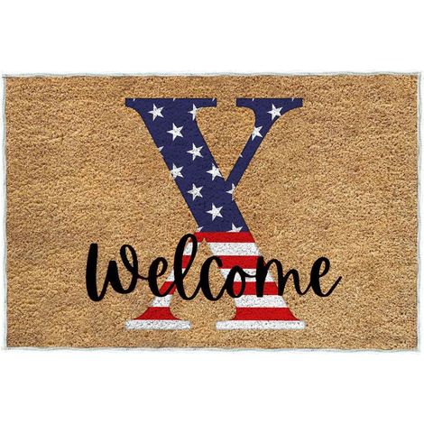 Tapis De Seuil - Tapis D'Entrée Patriote - 60 x 40 cm - Velours Cristal - Anti-Dérapant PVC - Intérieur Extérieur - 1 Pièce (1/4)