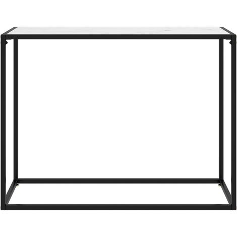 Maison Exclusive - Tavolo Consolle Bianco 100x35x75 cm in Vetro Temperato