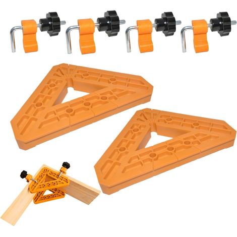 Serre-Joint à Angle Droit 6 Outils Réutilisables de Précision à 90 Degrés Serre-joints d'Angle pour Bois pour Assemblage Angle, Découpe Panneaux, Fabrication Meubles Maison Bureau (1/5)