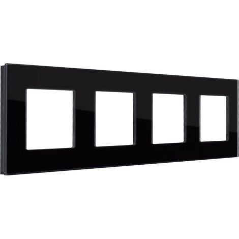 Cornice Vetro 4 Moduli Modern Nero