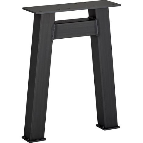 Bankgestell H-Form Stahl used look Profil: 50 x 50 mm Höhe: 420 mm Tiefe: 305 mm Tischgestell Industriedesign Bankuntergestell Kufengestell von SOTECH (1/5)