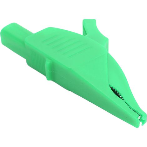 Pince électrique isolée laiton capot PA 32A/1000V pour batterie auto, prise banane 4mm, ouverture 39.5mm, vert, 1 pièce (1/5)