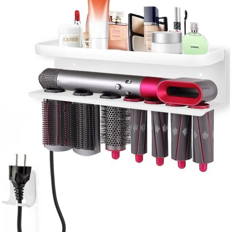 2-in-1-Halterung für Dyson Airwrap Lockenstab und Haartrockner (Weiß) (1/5)