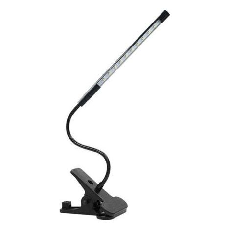 Lampe de lecture LED réglable, petite lampe de table, lampe de chevet USB à pince, convient pour bureau, tête de lit, établi, pupitre (noir) (1/4)
