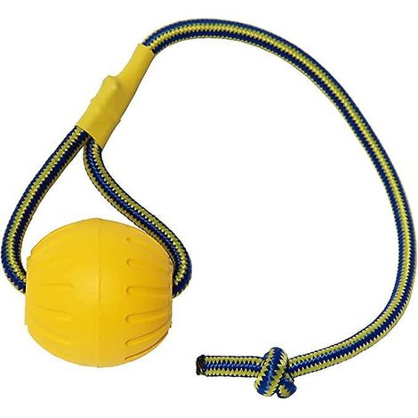 Hundeball mit Seil, 9 cm, Schaumstoff-Trainingsball für Hunde, schwimmender Hundeball, großes Zerrspielzeug für Hunde (Ball) (1/5)