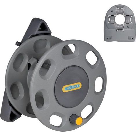 Hozelock 30m Wall Compact Mounted Hose Reel 2420 and Wall Mounted Hose Guide