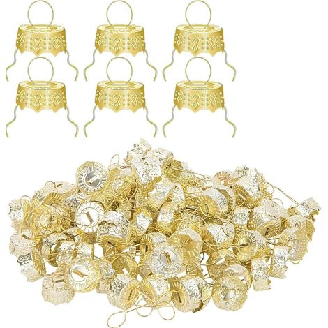 100 Pieces Christmas Lightweight Metal Design, Non-Deformable, Christmas Holder (1/5)