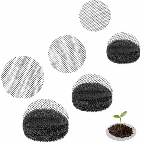 150 Pieces Mesh Stamps Drainage Grid Flower Pot Mat (1/5)