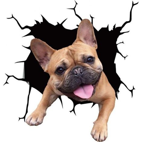 (20cmx20cm)4 PCS Dog Car Stickers, 3D Labrador Car Decals Personalized Funny French Bulldog Car Stickers Realistic Dog Vinyl Window Sticker (1/5)