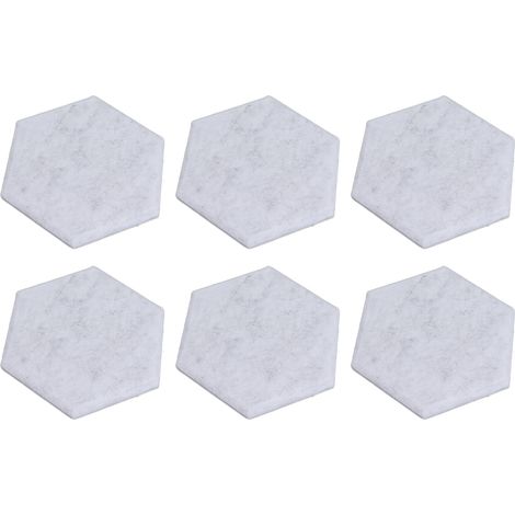 Lot de 12 panneaux acoustiques hexagonaux haute densité, insonorisants, à bords biseautés, 14 x 12 x 7 cm, gris argenté (1/5)