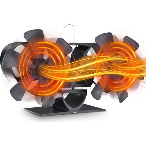 Ventilateur De Poele A Bois Alimenté Par La Chaleur Ventilateur De CheminéE Ventilateur Pour Foyer Ventilateur De CheminéE Pour PoêLe à Bois Alimenté Par La Chaleur noir (1/5)