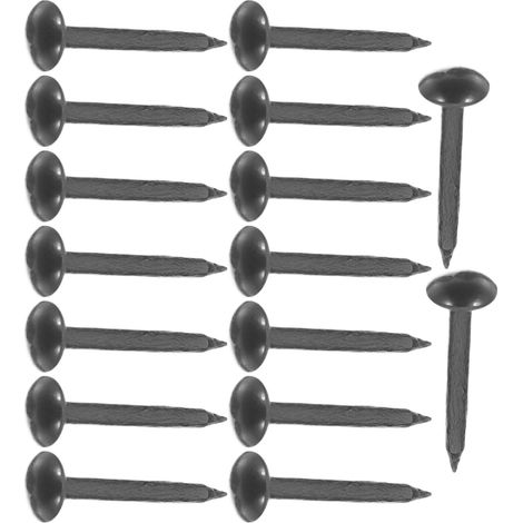 Lot de 200 mini clous en métal pour coussins de chaise - Pour bois, tapisserie, meubles - Noir (1/5)