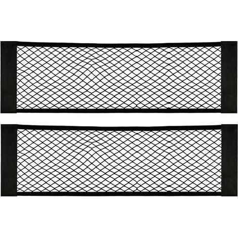 [2 Pack] Filet Coffre Voiture, Filet de Rangement de Coffre, en Nylon, Grande Taille 80 x 25 cm, Bouteilles, épicerie, Rangement Ajouter sur Les organisateurs pour Le Camion de Voiture (1/5)