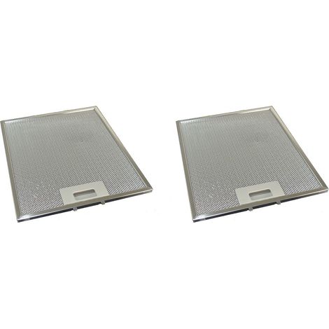 2 x Universal Cooker Hood Metal Grease Filter 258mm x 318mm (1/4)
