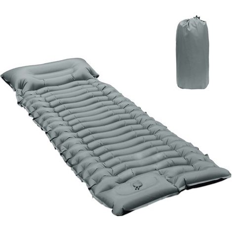Aufblasbare Camping-Isomatte Camping-Luftmatratze mit Fußpumpe und Kissen Klein verpackt kompakt und leicht Für den Outdoor-Einsatz geeignet 190 190 (1/5)