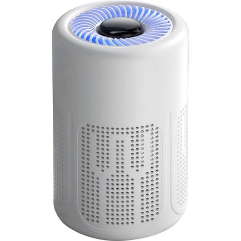 Weißer Luftzirkulationsventilator, Negativ-Ionen-Reinigung, einfache Reinigung, USB-C-Ladeanschluss, ideal für Zuhause, Büro, Camping und Outdoor-Aktivitäten (1/5)