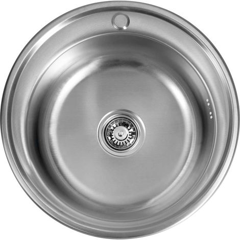 Aqualine - Lavello, diametro 51 cm, acciaio inox AQ051B (1/4)