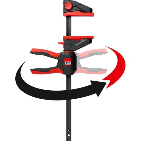 BESSEY Einhandzwinge mit drehbarem Griff EZ360, Spannweite 450 mm