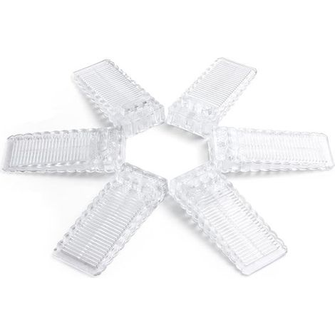 Rutschfeste, stapelbare Türstopper aus Gummi – Transparent (1/5)
