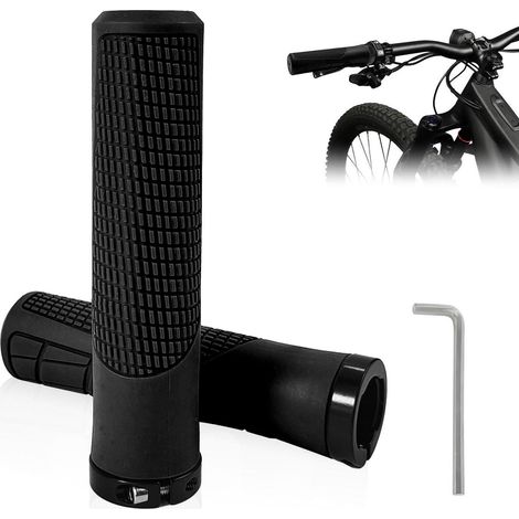 Ergonomische Fahrradgriffe 22mm Universal für MTB, E-Bike, Citybike Schwarz (1/5)