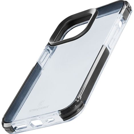 Coque Cellularline Tetra Force Strong Guard pour iPhone 15 Pro avec revêtement Microban (transparente) (1/5)