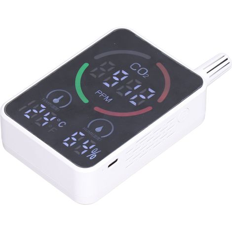 Détecteur de CO2 portable avec thermomètre et hygromètre intégré (1/5)