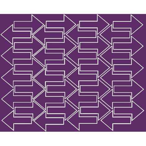 Adesivi a forma di freccia 10x7 cm, 40 pezzi, viola opaco.