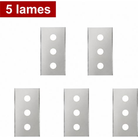 Lot de 5 lames de rechange en acier inoxydable pour grattoir de nettoyage 5 réf 8878 80 g – Livraison gratuite
