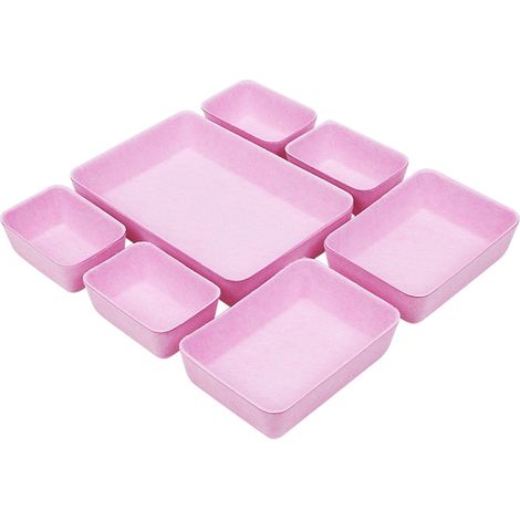 Boîte De Rangement Pour Tiroir - Boîte Organisatrice En Feutre - Pour Bureau Bijoux Et Accessoires - 7 Pièces (1/5)
