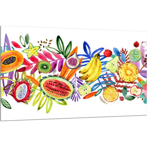 PLAQUE DE PROTECTION EN VERRE POUR CUISINIÈRE 80x52 FRUIT (1/5)
