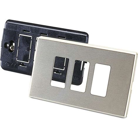 Placca in alluminio a 3 fori