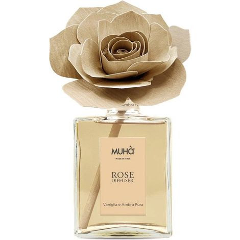 Muhà Profumatore Diffusore Rose Vaniglia e Ambra Pura 200 Ml