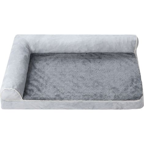 Hunde- und Katzensofa aus Memory-Schaum (50 x 40 x 11 cm), gemütliches und weiches Haustierbett mit abnehmbarem und waschbarem Bezug, komfortables Ganzjahres-Haustierbett