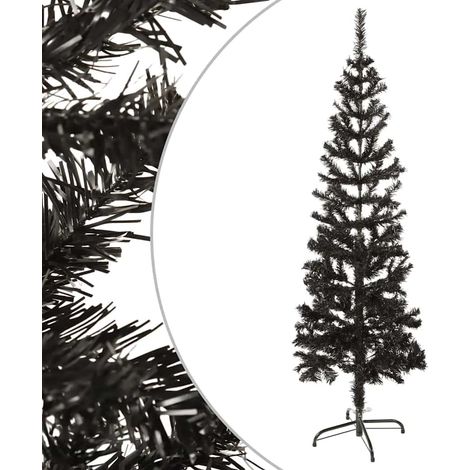 Árbol de Navidad delgado negro 150 cm vidaXL