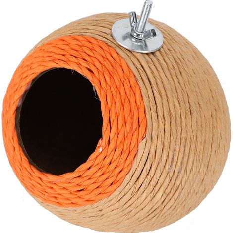 Nids d'oiseaux tissés à la main, cage de nidification en coquille de noix de coco pour perroquets et hamsters (1/5)