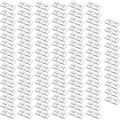 100 Crochets pour Guirlandes Lumineuses Extérieures, Clips de Câble Robustes pour Suspendre la Lumière de Noël (1/5)