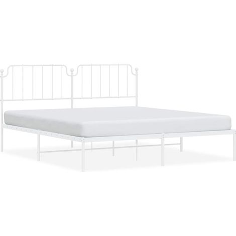 Maison Exclusive - Giroletto con Testiera Metallo Bianco 183x213 cm (1/5)